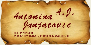 Antonina Janjatović vizit kartica